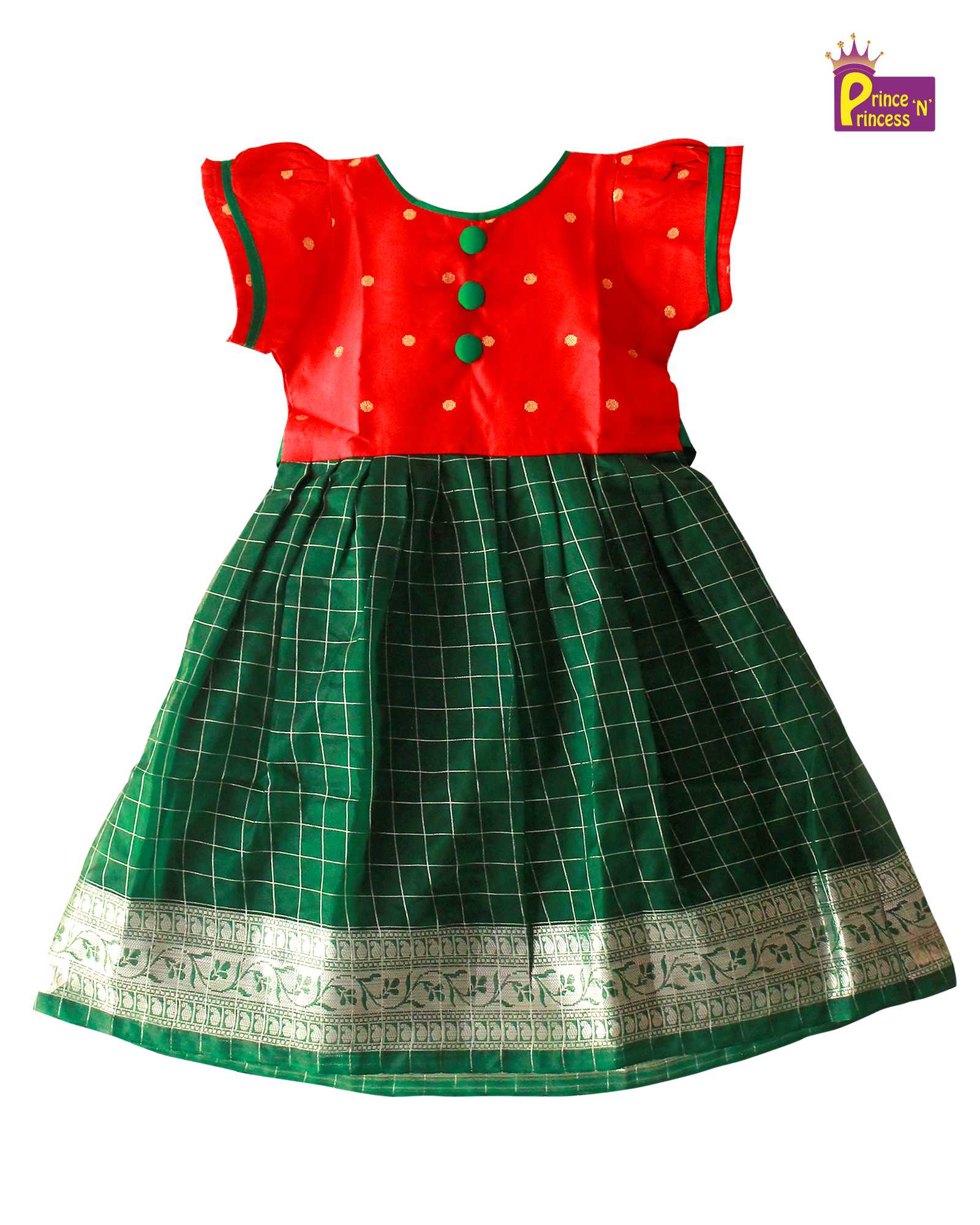 Pink Madurai Sungudi All over Zari checks Fabric Long Gown /Kurti with –  www.soosi.co.in